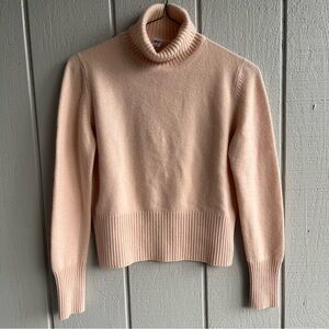 Brunello Cucinelli 100% Cashmere Turtleneck Sweater Pale Pink Size L